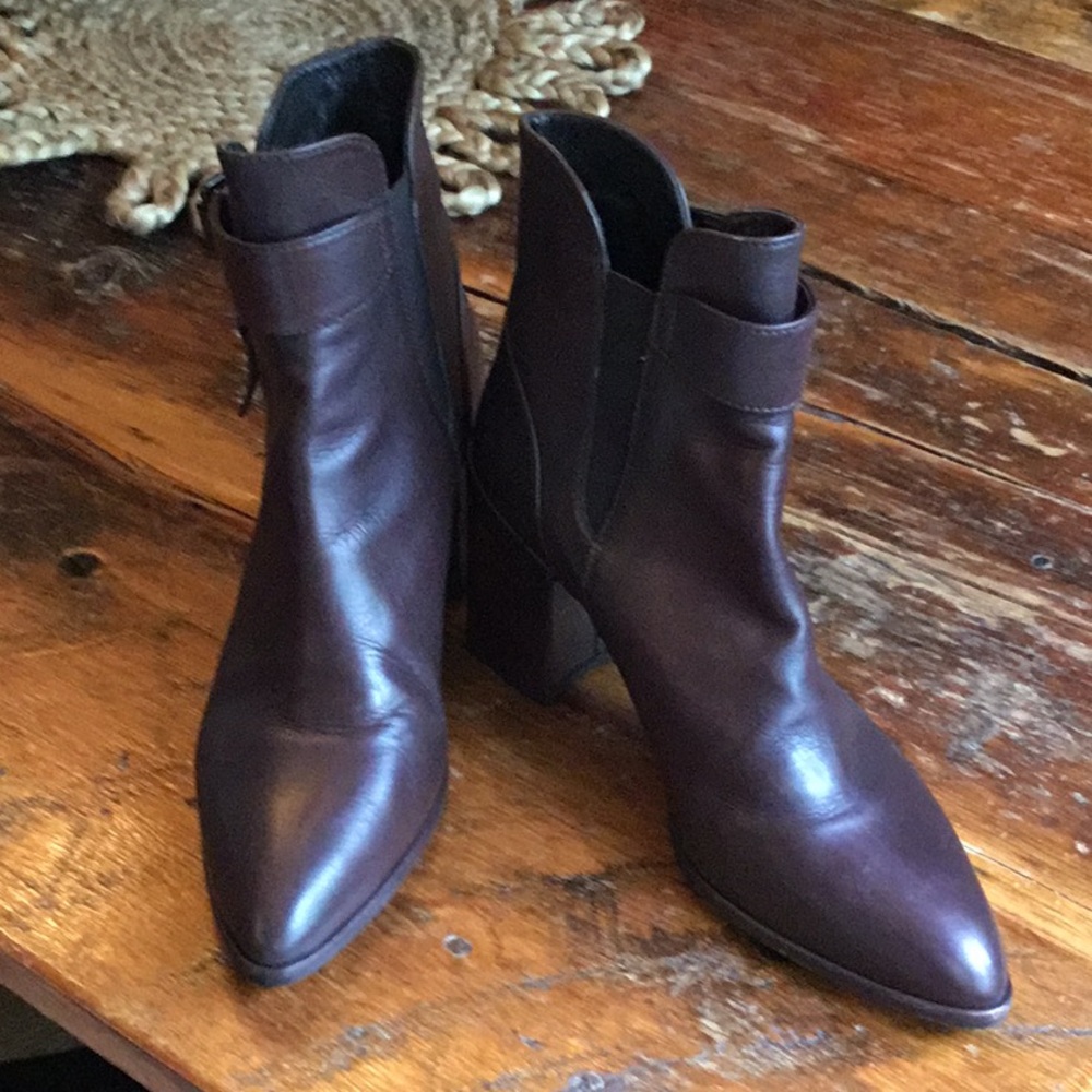 Stuart Weitzman Brown Pointed Toe Boots - image 1